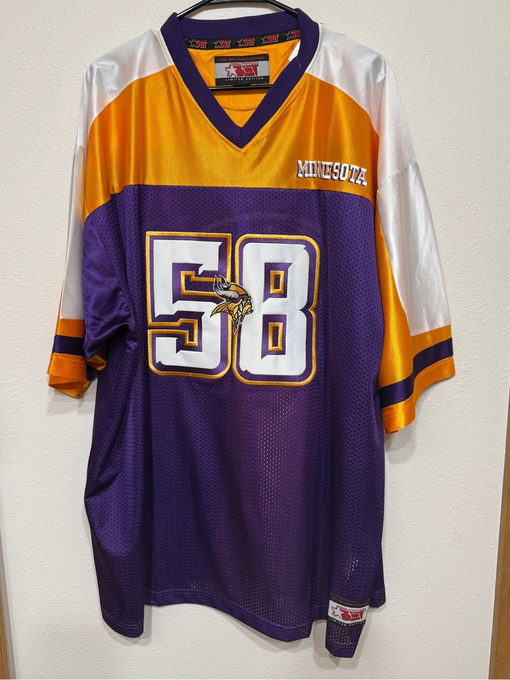 Vintage Minnesota Vikings XXL Blank Football Jersey 90s Limited Edition